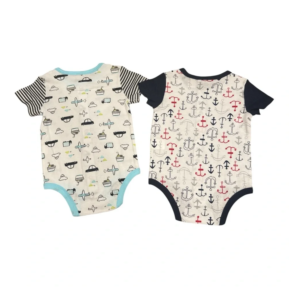 First Impressions Baby Girl 2 PCS Short Sleeve‎ Bodysuit 100% Cotton, 3-6 Months
